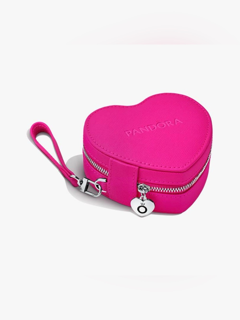 Pandora Pink Heart-Shaped Jewelry Case, NWT